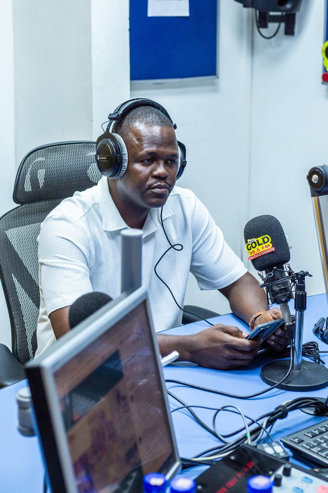 Basiera Saankara on air at Radio Gold